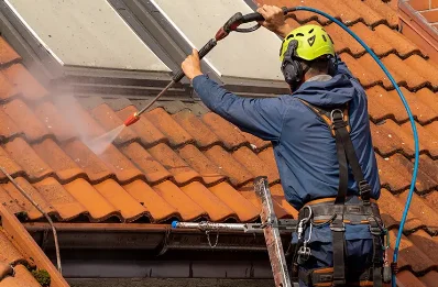 Démoussage et hydrofuge de toiture à Lhéraule